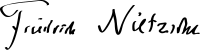 Friedrich Nietzsche Signature